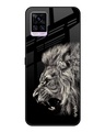 Shop Brave Lion Printed Premium Glass Cover for Vivo V20 (Shock Proof, Lightweight)-Front