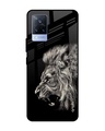 Shop Brave Lion Printed Premium Glass Cover for Vivo V21 (Shock Proof, Lightweight)-Front