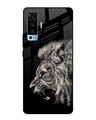 Shop Brave Lion Printed Premium Glass Cover for Vivo X50 (Shock Proof, Lightweight)-Front
