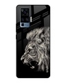 Shop Brave Lion Printed Premium Glass Cover for Vivo X50 Pro (Shock Proof, Lightweight)-Front