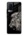Shop Brave Lion Printed Premium Glass Cover for Vivo X60 (Shock Proof, Lightweight)-Front
