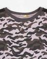 Shop Black Camo Plain Shoulder Sleeves Panel Half Sleeves Camo T-Shirt