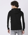 Shop Men's Black & White Color Block Zipper Hoodie-Design