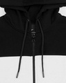 Shop Men's Black & White Color Block Zipper Hoodie
