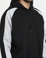 Shop Men's Black & Grey Color Block Oversized Hoodie