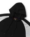 Shop Men's Black & Grey Color Block Oversized Hoodie