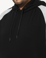 Shop Men's Black & Grey Color Block Plus Size Hoodie