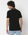 Shop Black Color Block Tipping Polo-Full