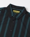 Shop Black Dot And Stripe AOP Half Sleeve Shirt