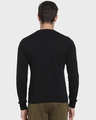 Shop Men's Black Mickey Typography Flat Knit Sweater-Design