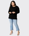 Shop Women's Black Plus Size Slim Fit T-shirt