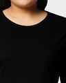 Shop Women's Black Plus Size Slim Fit T-shirt