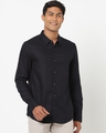Shop Black Full Sleeve Shirt-Front