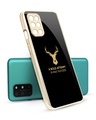 Shop Black Gold Deer Metallic Gold Premium Glass Case for OnePlus 8T-Front