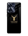 Shop Black Gold Deer Premium Glass Case for Realme C55 (Shock Proof, Scratch Resistant)-Front