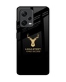 Shop Black Gold Deer Premium Glass Case for Redmi Note 12 Pro+ 5G (Shock Proof, Scratch Resistant)-Front