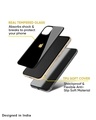 Shop Black Gold Logo Metallic Gold Premium Glass Case for Apple iPhone 8-Full