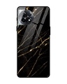 Shop Black & Gold Marble Premium Glass Cover for OnePlus 11R 5G-Front