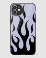 Shop Black & Grey Flame Premium Glass Case for Apple iPhone 11-Front