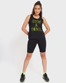 Shop Women's Black Typography Athleisure Vest