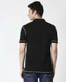 Shop Black Half Sleeve Contrast Polo-Full
