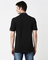 Shop Black Half Sleeve Contrast Zipper Polo-Full