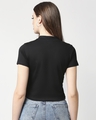 Shop Women's Black Slim Fit Crop Top-Full