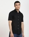 Shop Black Half Sleeve Solid Shirt-Front