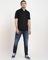 Shop Black Half Sleeve Solid Shirt-Full