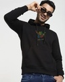 Shop Men's Black Hang Loose Relax Graphic Printed Hoodie-Front