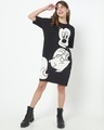 Shop Black Hyperprint T-shirt Dress-Full
