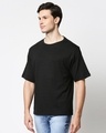 Shop Black Interlock Half Sleeve T-Shirt-Design