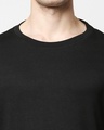 Shop Black Interlock Half Sleeve T-Shirt
