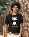 Shop Pack of 2 Black Introvert and Extrovert Graphic Printed Cotton T-shirt-Design