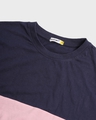 Shop Men's Blue Color Block Plus Size T-shirt