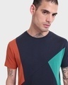 Shop Men's Black Iris Color Block T-shirt