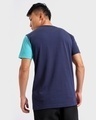 Shop Men's Black Iris & Blue Color Block T-shirt-Design