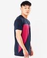 Shop Men's Blue & Pink Color Block T-shirt-Design