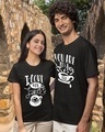 Shop Pack of 2 Black Latte and Tea Love Typography Cotton T-shirt-Full