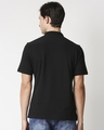 Shop Black Mandarin Collar Half Sleeve Shirt-Full
