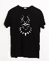 Shop Black Mask Glow In Dark Half Sleeve T-Shirt (AVL) -Front