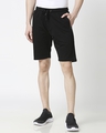 Shop Black Men's Casual Shorts With Zipper NR Plain-Front