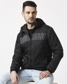 Shop Men's Black Puffer Jacket-Front