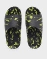 Shop Black-Neon Green Men's Zig Zag Slider-Design