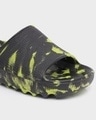 Shop Black-Neon Green Men's Zig Zag Slider