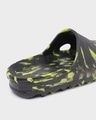 Shop Black-Neon Green Men's Zig Zag Slider