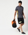 Shop Black-Neon Lime Reflector Shorts-Full