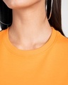 Shop Black-Neon Orange 90's Vibe Boyfriend Panel T-Shirt