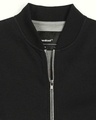 Shop Black - Neutral Grey Panel Zipper Bomber Jacket