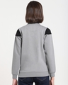 Shop Women's Black & Grey Color Block Zipper Bomber Jacket-Design